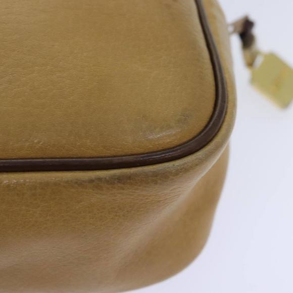 LOEWE Anagram Clutch Bag Leather Beige Brown Gold Auth 93389 - Picture 7 of 16